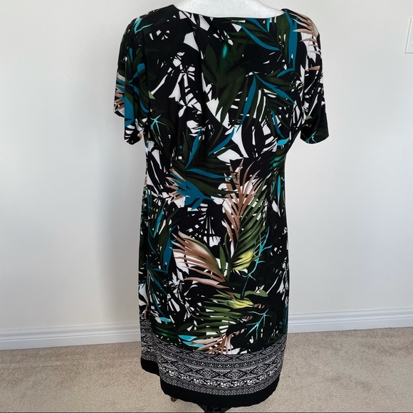 Cleo XXL leaf print midi dress - Picture 4 of 6